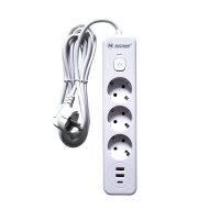 Сетевой удлинитель 8 м, 3 розетки, 2 USB порта, Type C, "MAXIMUM"(Максимум)MX 12509