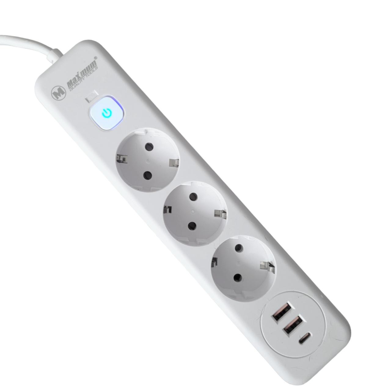 Сетевой удлинитель 3 м, 3 розетки, 2 USB порта, Type C, "MAXIMUM"(Максимум)MX 12486 оптом