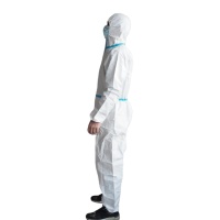 Комбинезон (костюм)  защитный XXXL с бахилами и капюшоном, на молнии, 260 гр. оптом